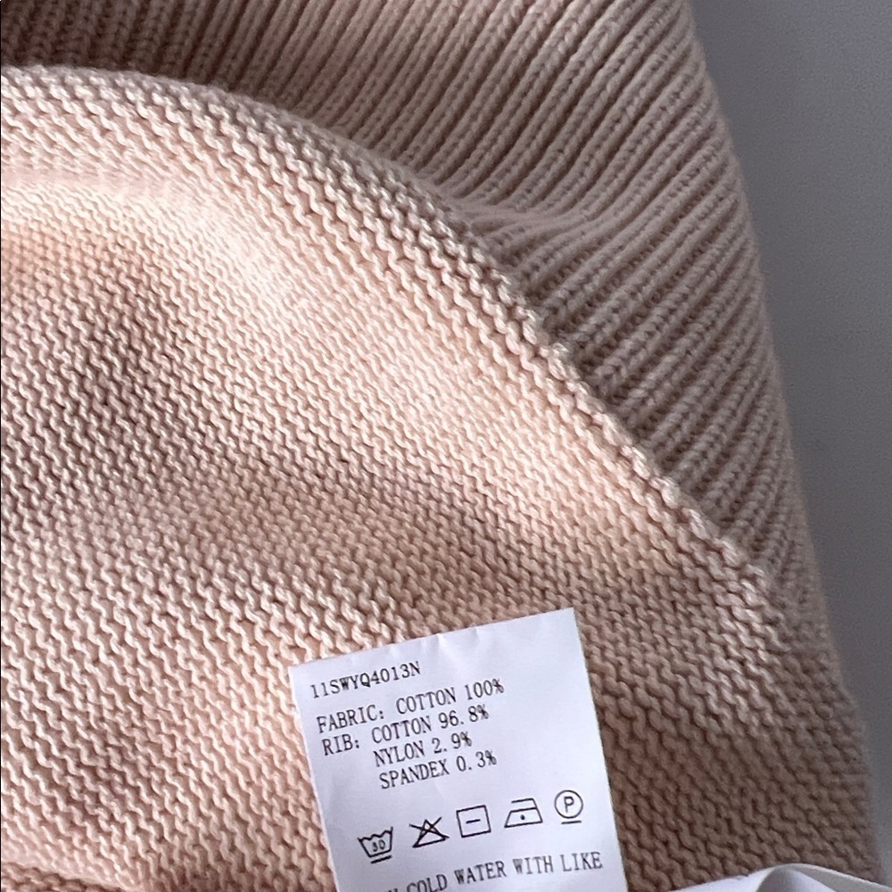 JOYRICH Teddy Bear Preppy Heavyweight Knit Beige Sweater Men's Large - Picture 11 of 11